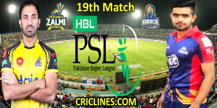 Peshawar Zalmi vs Karachi Kings-Today Match Prediction-PSL T20 2022-19th Match-Who Will Win