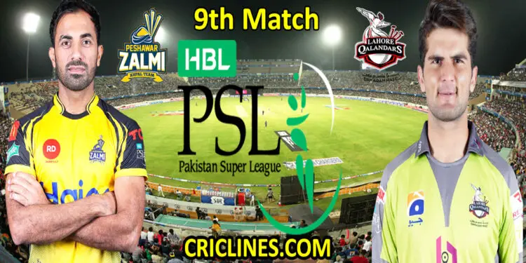 Peshawar Zalmi vs Lahore Qalandars-Today Match Prediction-PSL T20 2022-9th Match-Who Will Win