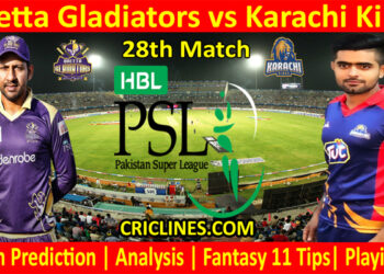QGS vs KKS-Today Match Prediction-PSL T20 2022-28th Match-Who Will Win