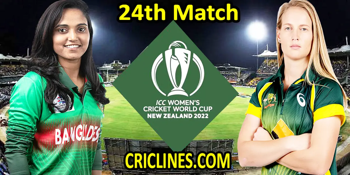 Today Match Prediction-Bangladesh Women vs Australia Women-Women ODI World Cup 2022-24th Match-Who Will Win