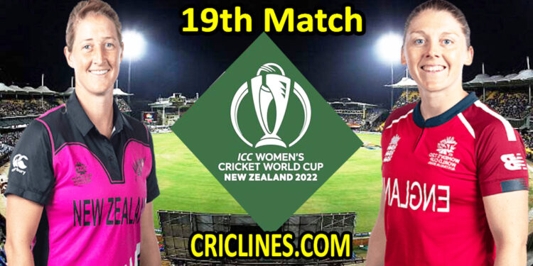 Today Match Prediction-New Zealand Women vs England Women-Women ODI World Cup 2022-19th Match-Who Will Win