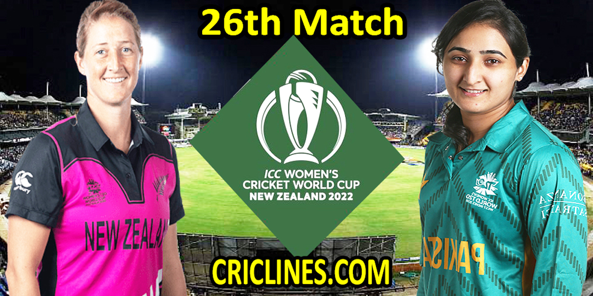 Today Match Prediction-New Zealand Women vs Pakistan Women-Women ODI World Cup 2022-26th Match-Who Will Win