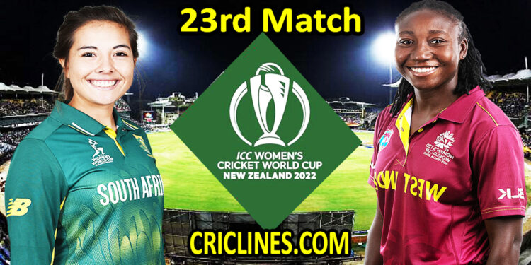 Today Match Prediction-South Africa Women vs West Indies Women-Women ODI World Cup 2022-23rd Match-Who Will Win