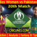 Today Match Prediction-WIW vs PAKW-Women ODI World Cup 2022-20th Match-Who Will Win