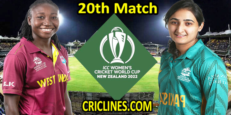 Today Match Prediction-West Indies Women vs Pakistan Women-Women ODI World Cup 2022-20th Match-Who Will Win
