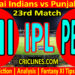 Today Match Prediction-MI vs PBKS-IPL T20 2022-23rd Match-Who Will Win