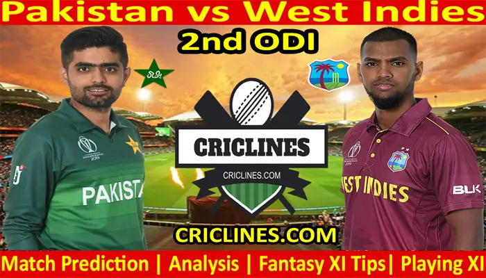 Pakistan vs West Indies-Today Match Prediction-2nd ODI-2022-Who Will Win
