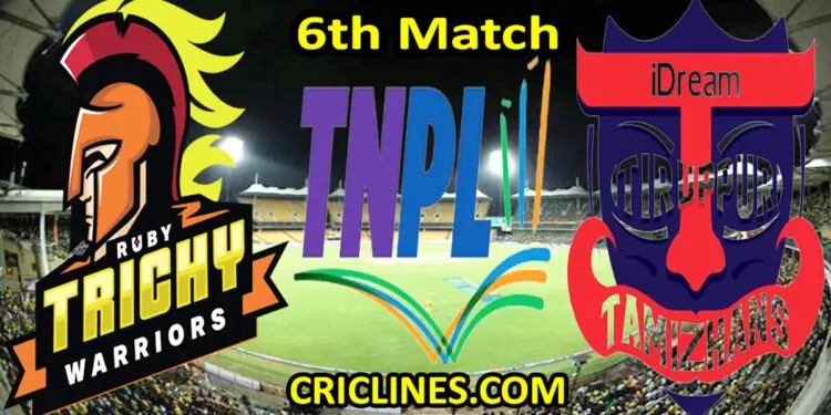 Today Match Prediction-RTW vs IDT-TNPL T20 2022-6th Match-Who Will Win