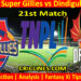 Today Match Prediction-Chepauk Super Gillies vs Dindigul Dragons-TNPL T20 2022-21st Match-Who Will Win