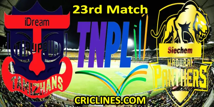 Today Match Prediction-IDT vs MPS-TNPL T20 2022-23rd Match-Who Will Win