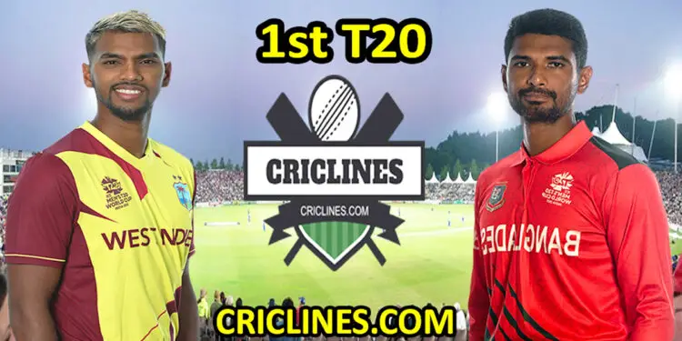 Today Match Prediction-WI vs BAN-1st T20 2022-Who Will Win
