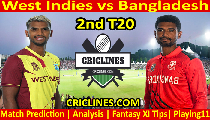 Today Match Prediction-WI vs BAN-2nd T20 2022-Who Will Win