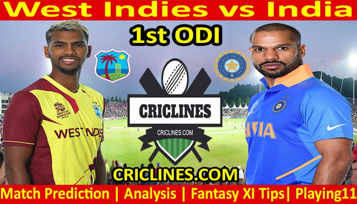 Today Match Prediction-WI vs IND-1st ODI 2022-Who Will Win