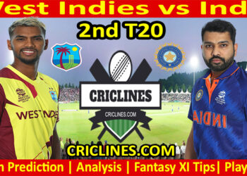 Today Match Prediction-WI vs IND-2nd T20 2022-Who Will Win