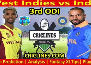 Today Match Prediction-WI vs IND-3rd ODI 2022-Who Will Win