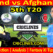 Today Match Prediction-IRE vs AFG-5th T20-2022-Who Will Win Today