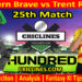 Today Match Prediction-Southern Brave vs Trent Rockets-The Hundred League-2022-25th Match-Who Will Win
