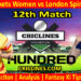 Today Match Prediction-Trent Rockets Women vs London Spirit Women-The Hundred Womens Competition 2022-12th Match-Who Will Win