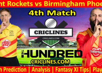 Today Match Prediction-Trent Rockets vs Birmingham Phoenix-The Hundred League-2022-4th Match-Who Will Win