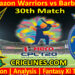 Today Match Prediction-Guyana Amazon Warriors vs Barbados Royals-CPL T20 2022-30th Match-Who Will Win