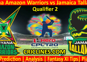 Today Match Prediction-Guyana Amazon Warriors vs Jamaica Tallawahs-CPL T20 2022-Qualifier 2 Match-Who Will Win
