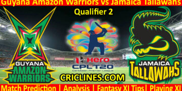 Today Match Prediction-Guyana Amazon Warriors vs Jamaica Tallawahs-CPL T20 2022-Qualifier 2 Match-Who Will Win