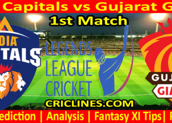 Today Match Prediction-India Capitals vs Gujarat Giants-Dream11-LLC T20-1st Match-Who Will Win