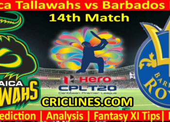 Today Match Prediction-Jamaica Tallawahs vs Barbados Royals-CPL T20 2022-14th Match-Who Will Win