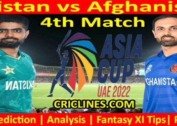 Today Match Prediction-PAK vs AFG-Asia Cup 2022-Super Four-4th Match-Who Will Win