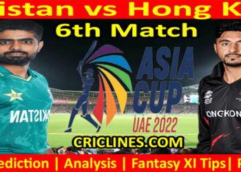 Today Match Prediction-Pakistan vs Hong Kong-Asia Cup 2022-6th Match-Who Will Win
