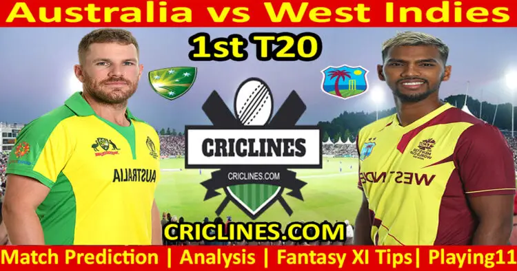 Today Match Prediction-AUS vs WI-1st T20 2022-Who Will Win