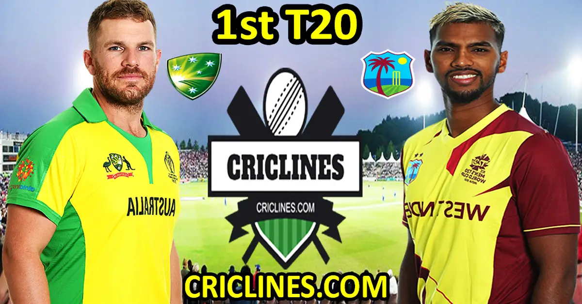 Today Match Prediction-Australia vs West Indies-1st T20 2022-Who Will Win