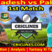 Today Match Prediction-BAN vs PAK-1st T20-New Zealand T20I Tri-Series 2022-Who Will Win Today