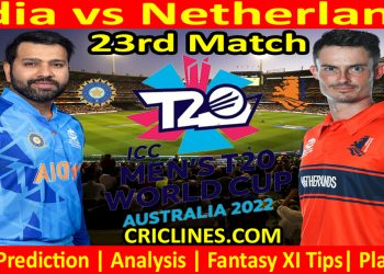 Today Match Prediction-IND vs NET-ICC T20 World Cup 2022-Dream11-23rd Match-Who Will Win