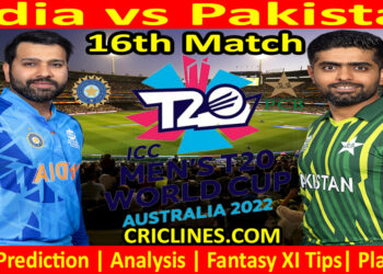 Today Match Prediction-IND vs PAK-ICC T20 World Cup 2022-16th Match-Who Will Win
