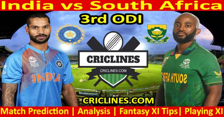 Today Match Prediction-IND vs SA-3rd ODI-2022-Who Will Win