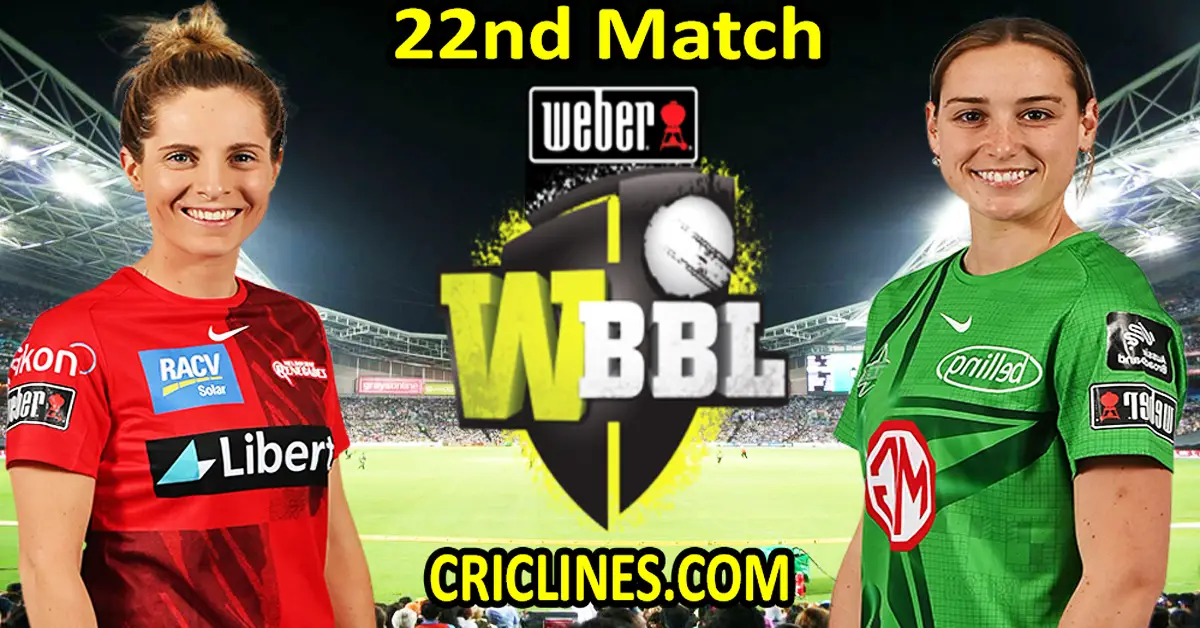Today Match Prediction-Melbourne Renegades Women vs Melbourne Stars Women-WBBL T20 2022-22nd Match-Who Will Win
