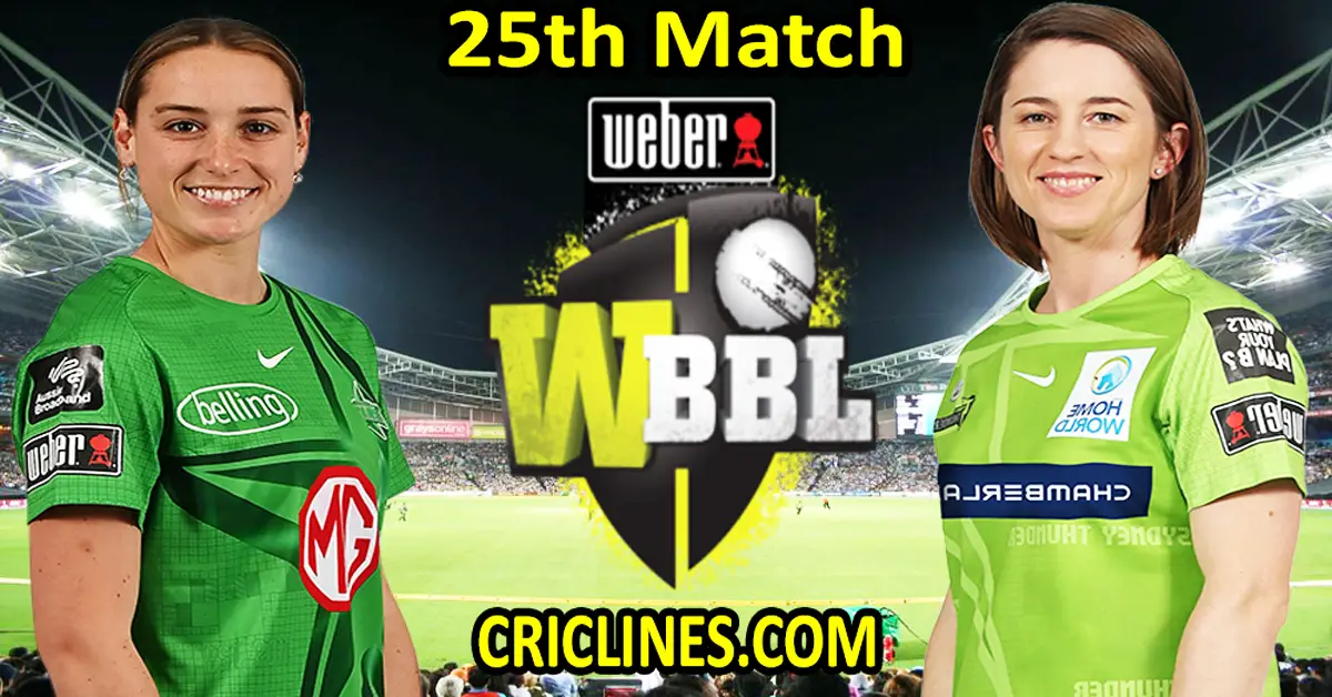 Today Match Prediction-Melbourne Stars Women vs Sydney Thunder Women-WBBL T20 2022-25th Match-Who Will Win