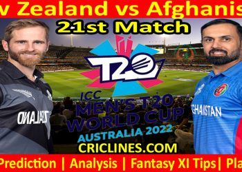 Today Match Prediction-NZ vs AFG-ICC T20 World Cup 2022-Dream11-21st Match-Who Will Win