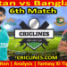 Today Match Prediction-PAK vs BAN-6th T20-Pakistan T20I Tri-Series 2022-Who Will Win Today