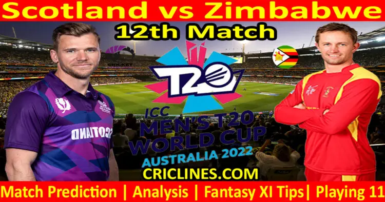 Today Match Prediction-SCO vs ZIM-ICC T20 World Cup 2022-12th Match-Who Will Win