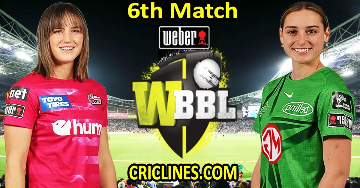 Today Match Prediction-Sydney Sixers Women vs Melbourne Stars Women-WBBL T20 2022-6th Match-Who Will Win