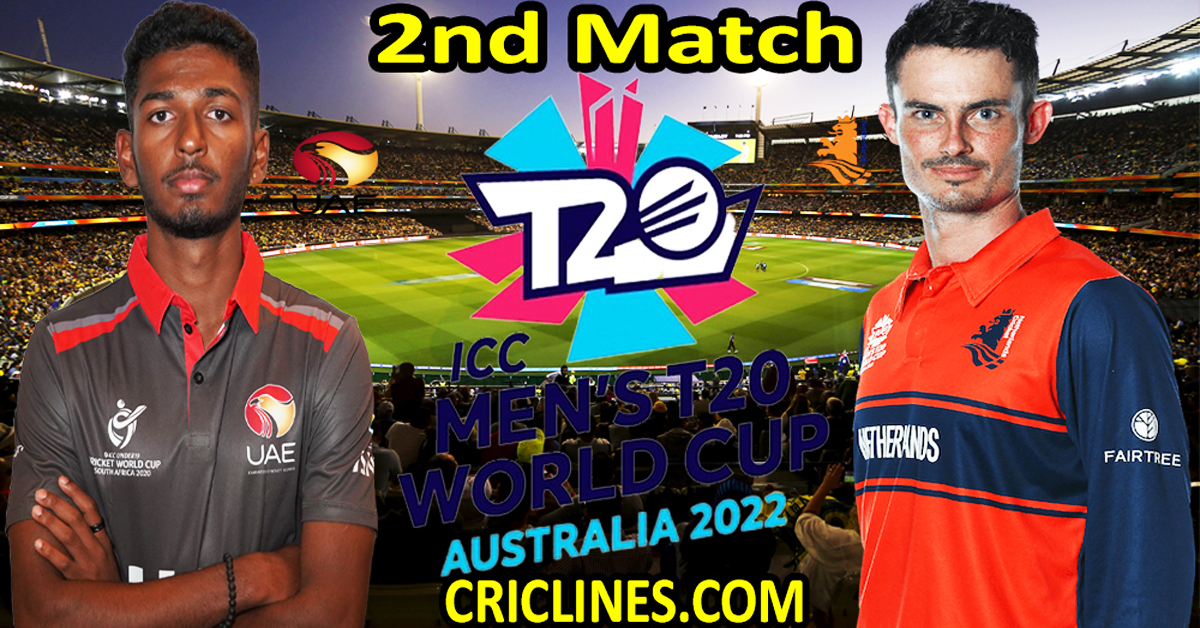 Today Match Prediction-United Arab Emirates vs Netherlands-ICC T20 World Cup 2022-2nd Match-Who Will Win