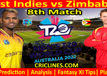 Today Match Prediction-WI vs ZIM-ICC T20 World Cup 2022-8th Match-Who Will Win