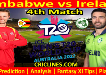 Today Match Prediction-ZIM vs IRE-ICC T20 World Cup 2022-4th Match-Who Will Win