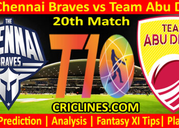Today Match Prediction-CB vs TAB-Dream11-Abu Dhabi T10 League-2022-20th Match-Who Will Win