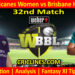 Today Match Prediction-HBHW vs BBHW-WBBL T20 2022-32nd Match-Who Will Win
