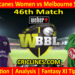 Today Match Prediction-HBHW vs MLSW-WBBL T20 2022-46th Match-Who Will Win
