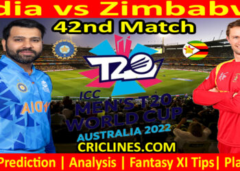 Today Match Prediction-IND vs ZIM-Dream11-ICC T20 World Cup 2022-42nd Match-Who Will Win