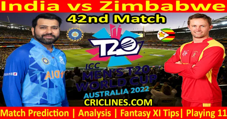 Today Match Prediction-IND vs ZIM-Dream11-ICC T20 World Cup 2022-42nd Match-Who Will Win